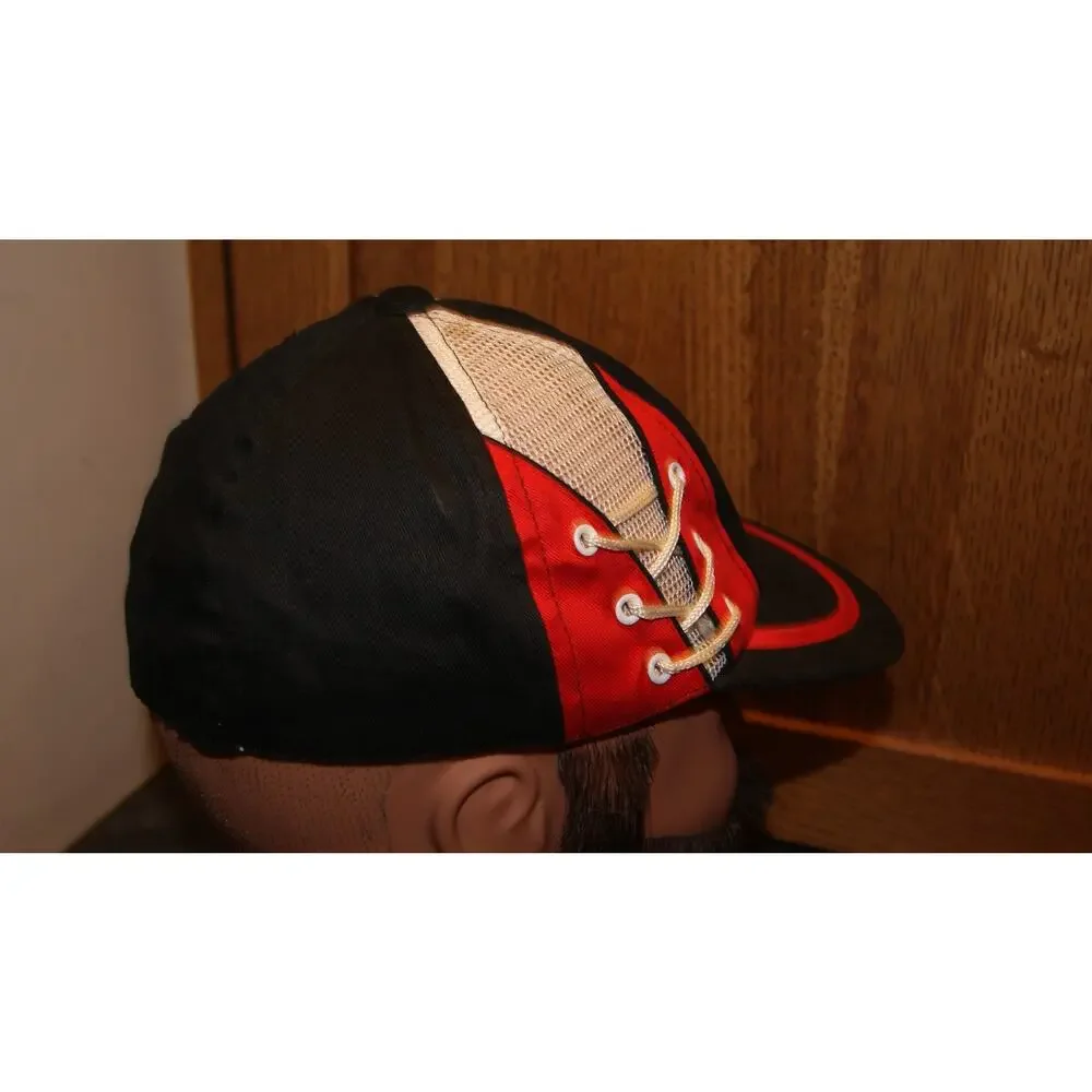 RARE Chicago Bulls Youth 3-7 yrs Stretch Fit Hat Cap Strings, Mesh Vintage 90s